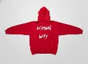 Wrong way - Embossed Puff Back Hoodie