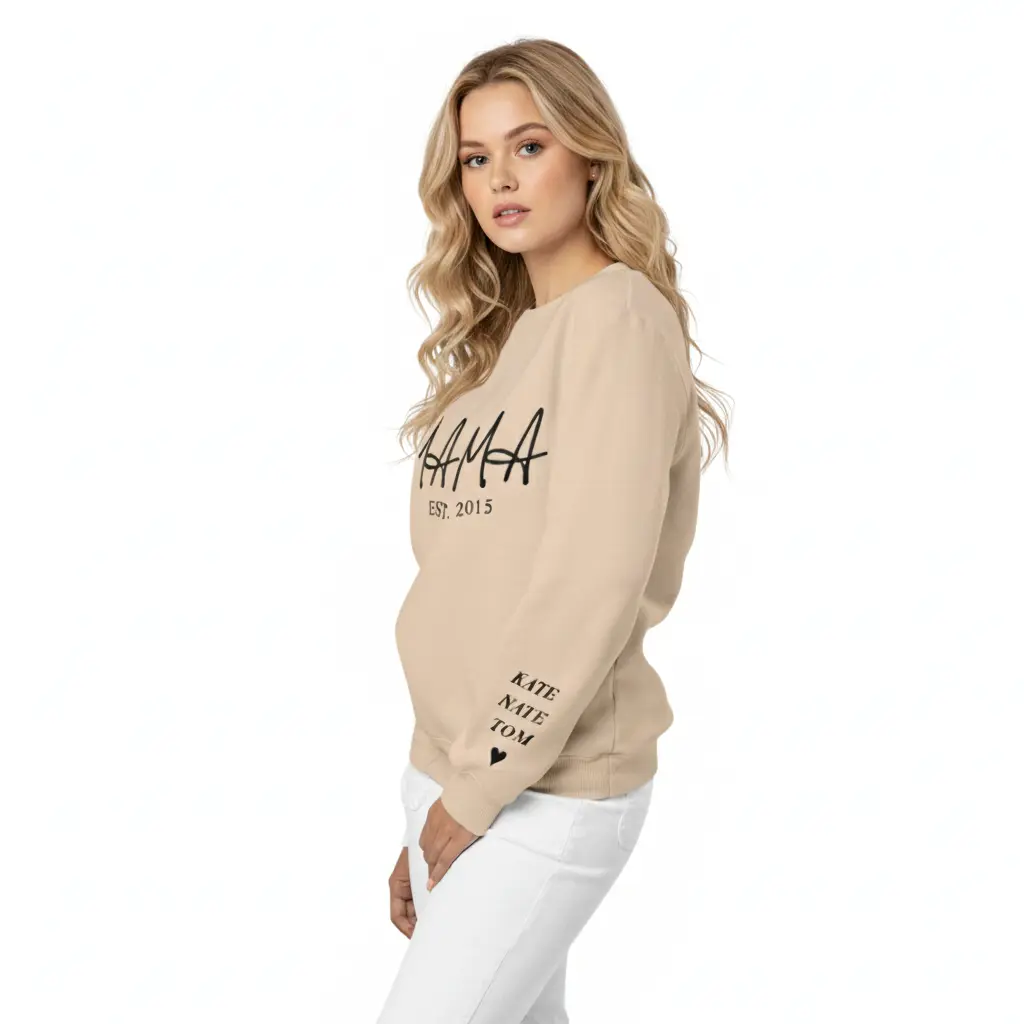Personalized Embossed MAMA Sweatshirt