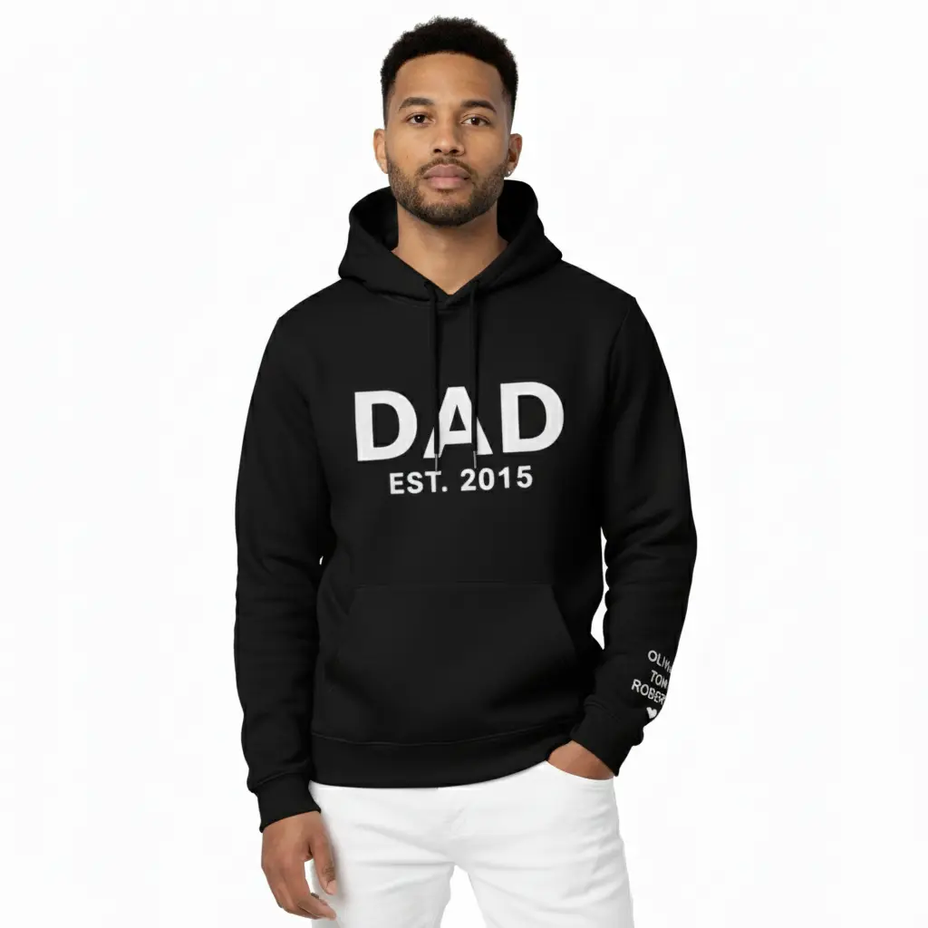 Personalized Embossed DAD Hoodie