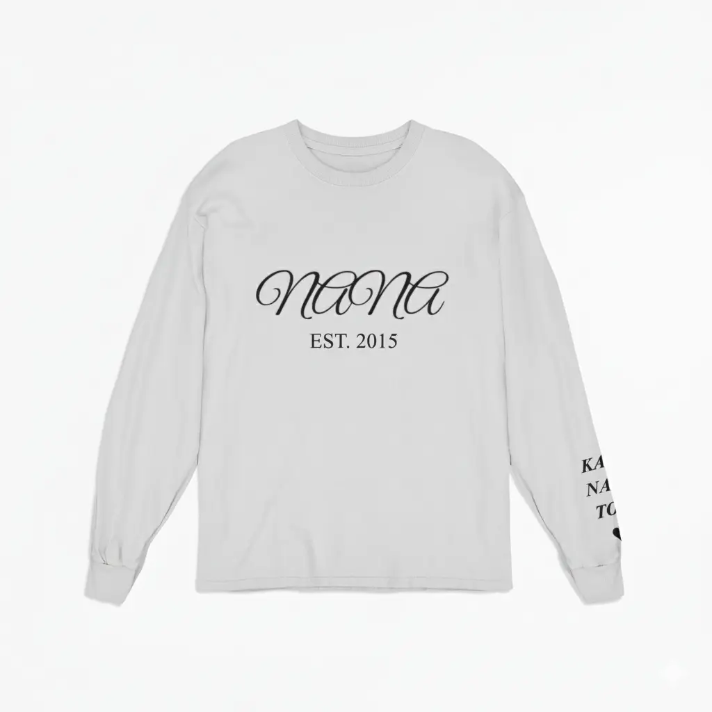 Personalized Embossed GRANDMA Sweatshirt