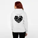 Heart - Embossed Valentines White Hoodie