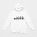 Easter Evolution - Embossed Easter White Hoodie