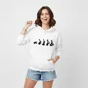 Easter Evolution - Embossed Easter White Hoodie