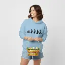 Easter Evolution - Embossed Easter Blue Hoodie