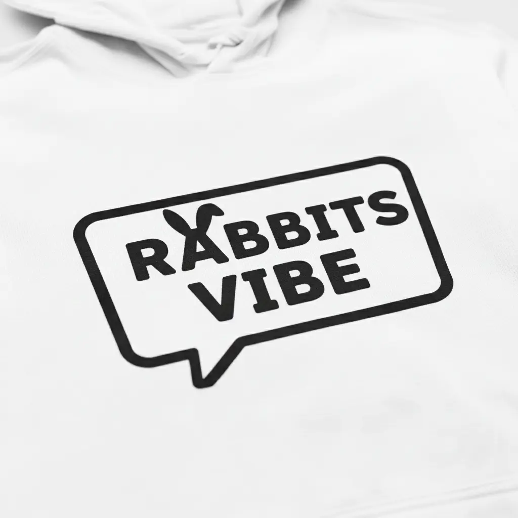 Rabbits - Embossed Easter White Hoodie