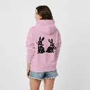 Rabbits - Embossed Easter Pink Hoodie