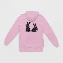 Rabbits - Embossed Easter Pink Hoodie