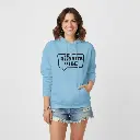 Rabbits - Embossed Easter Blue Hoodie