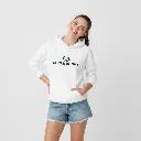 Little Bunny - Embossed Easter White Hoodie