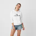 Little Bunny - Embossed Easter White Hoodie