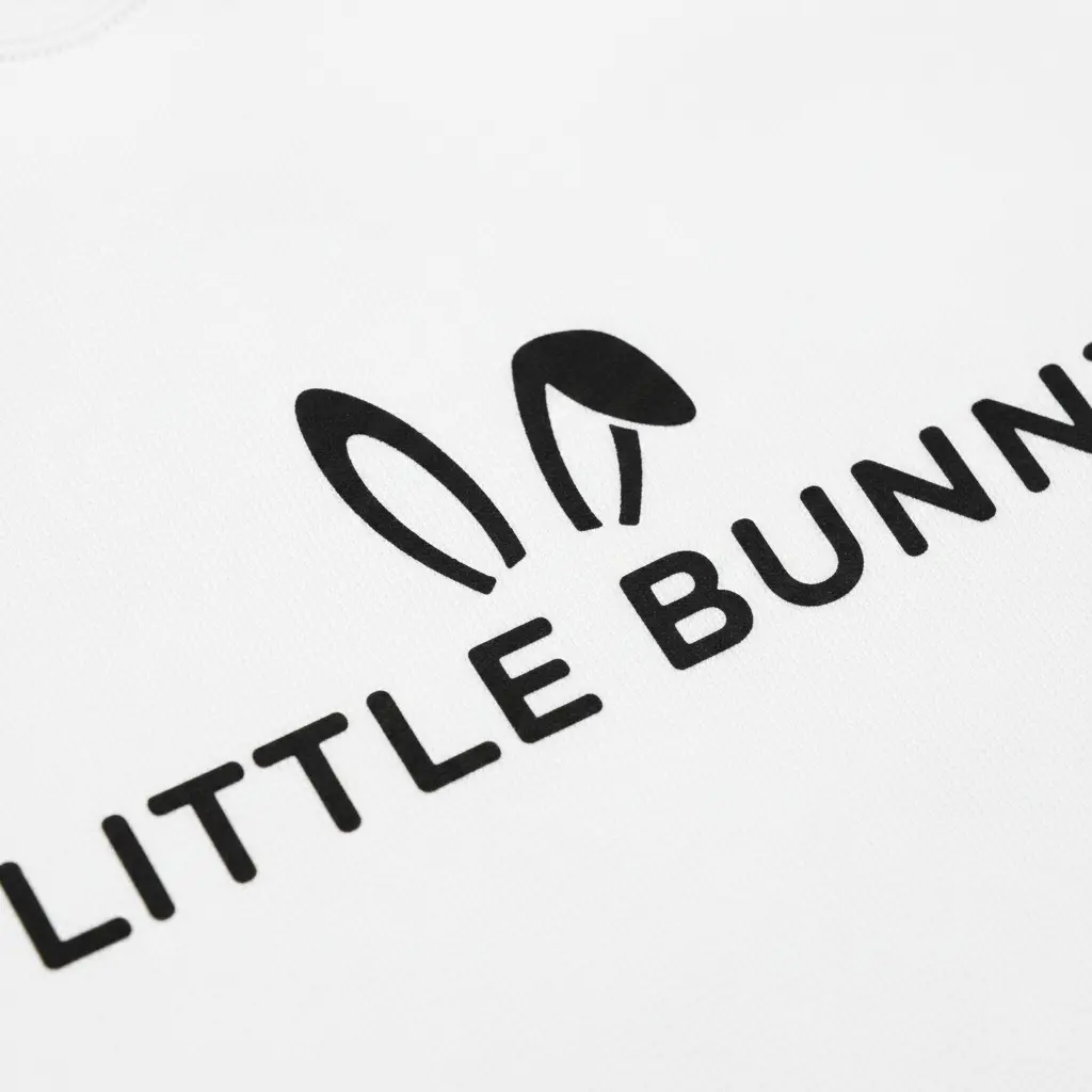 Little Bunny - Embossed Easter White Hoodie