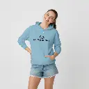 Little Bunny - Embossed Easter Blue Hoodie