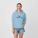 Little Bunny - Embossed Easter Blue Hoodie