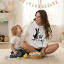 Easter Bling - Embossed Easter White Hoodie