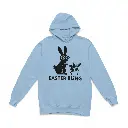 Easter Bling - Embossed Easter Pink Hoodie