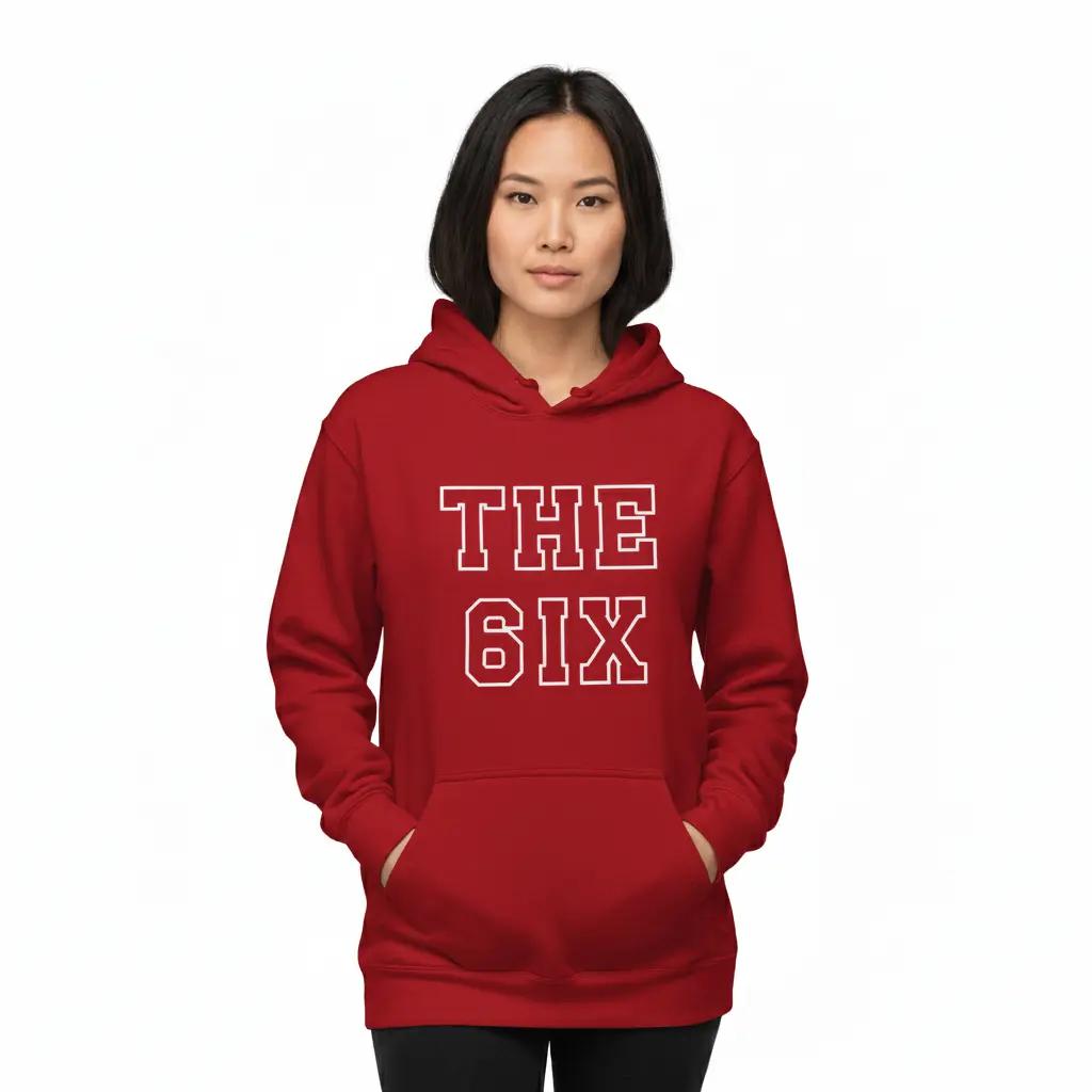 The 6ix - Embossed Canada Red Hoodie