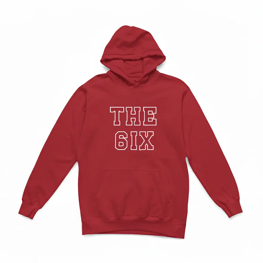 The 6ix - Embossed Canada Red Hoodie