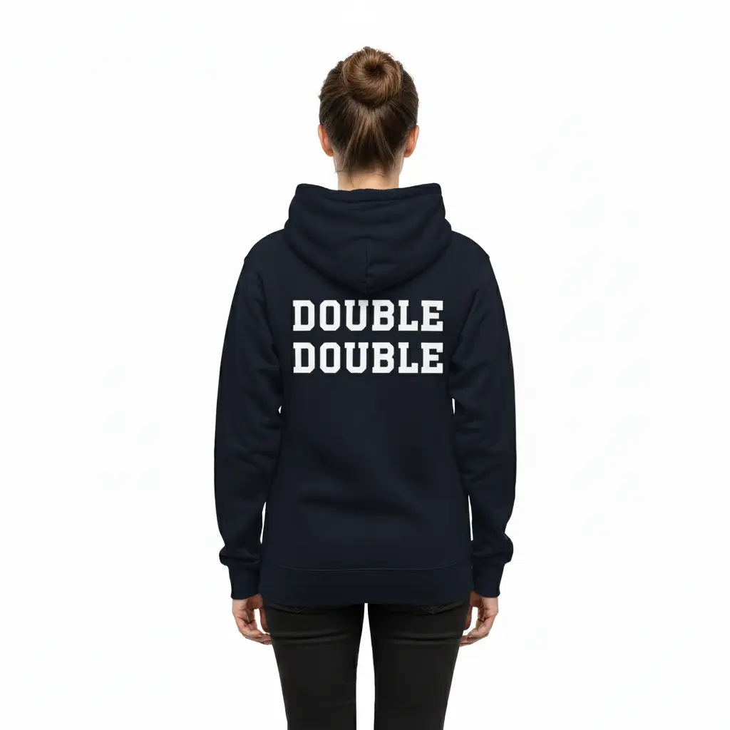 Double Double - Embossed Canada Navy Hoodie