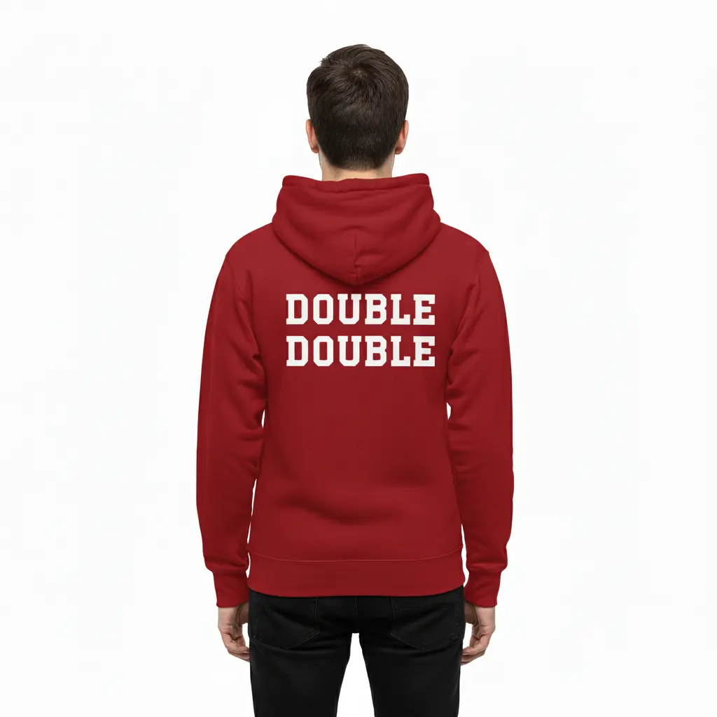 Double Double - Embossed Canada Red Hoodie