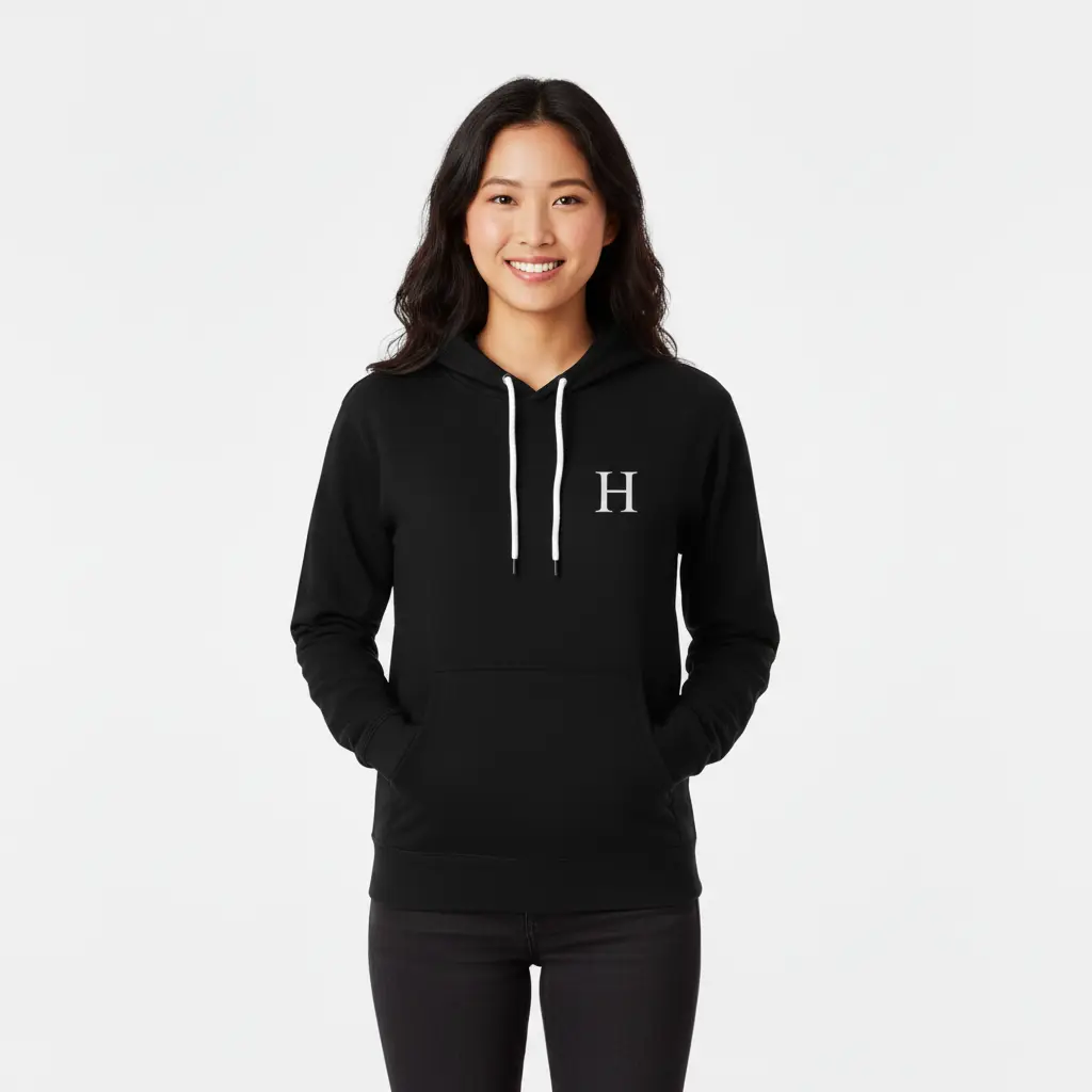 Havenoro - Embossed Essentials Black Hoodie