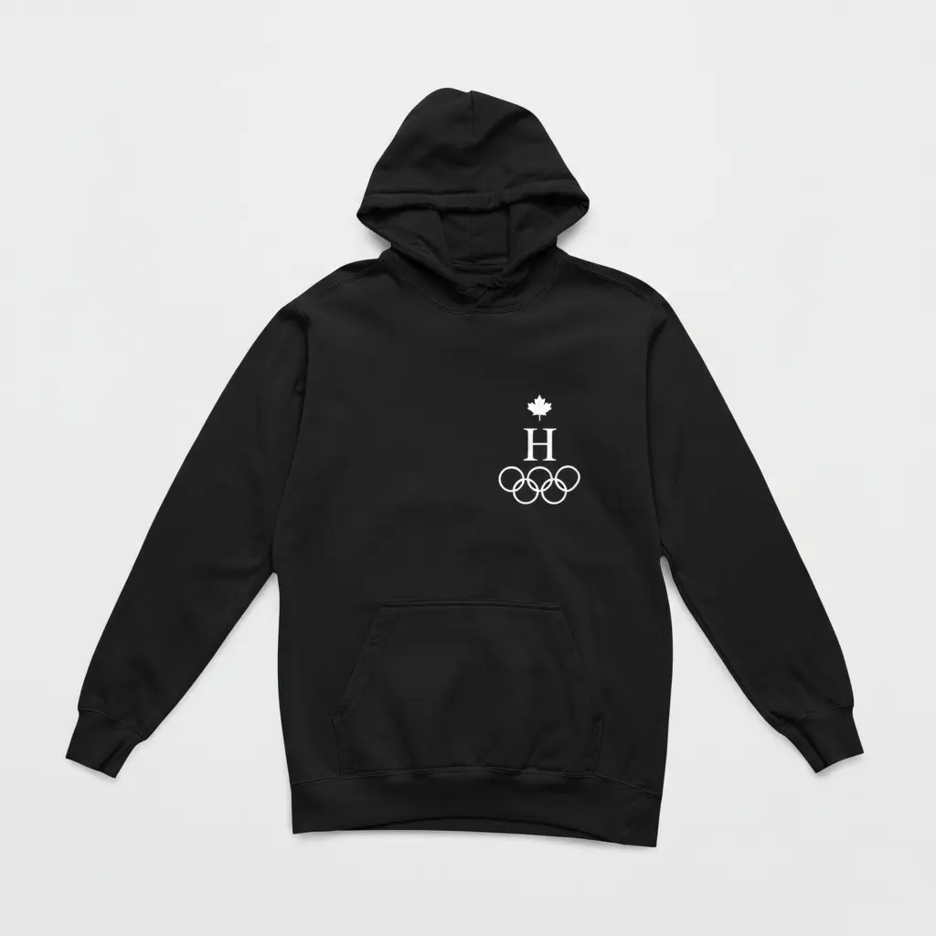 Olympic - Embossed Canada Black Hoodie