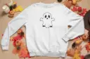 Embossed Spooky Ghost Sweatshirt