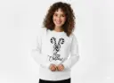 Embossed Candy Cane Christmas Sweatshirt