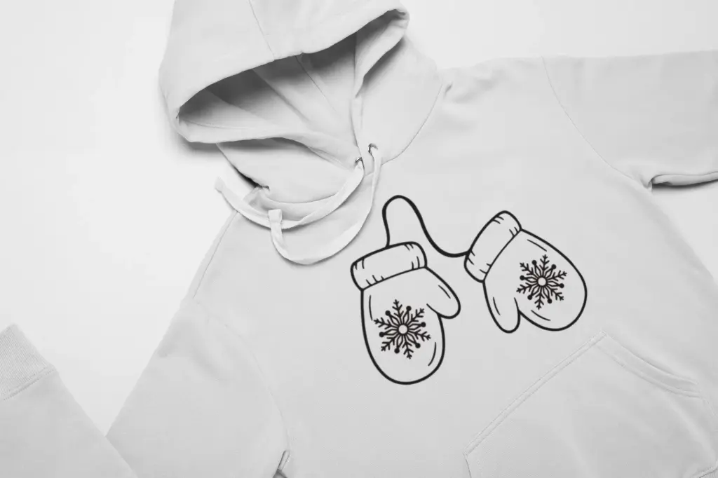 Embossed Mittens Christmas Hoodie