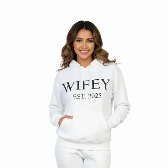 Personalized Embossed WIFEY Hoodie