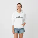 Little Bunny - Embossed Easter White Hoodie