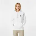 H - Havenoro - Embossed Essentials White Hoodie