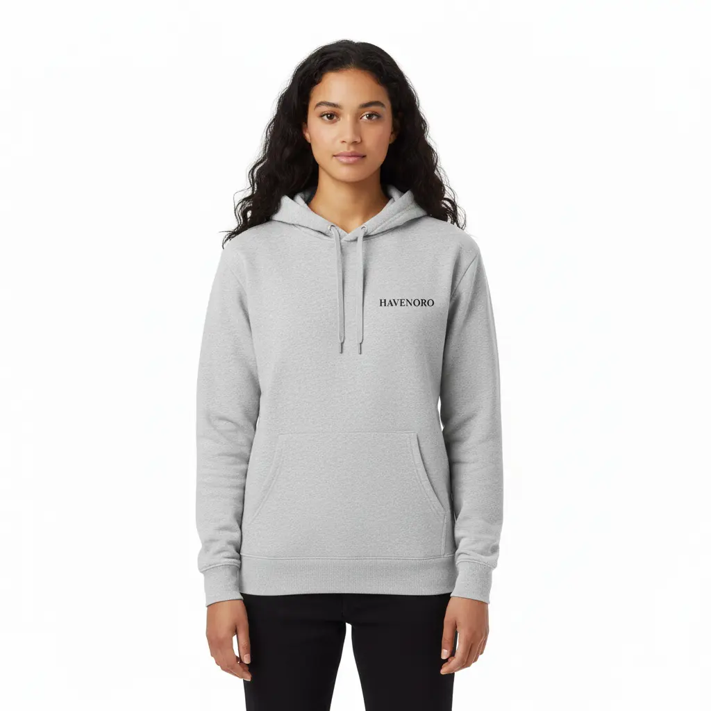 Havenoro - Embossed Essentials Grey Hoodie