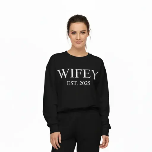 Personalized Embossed WIFEY Sweatshirt