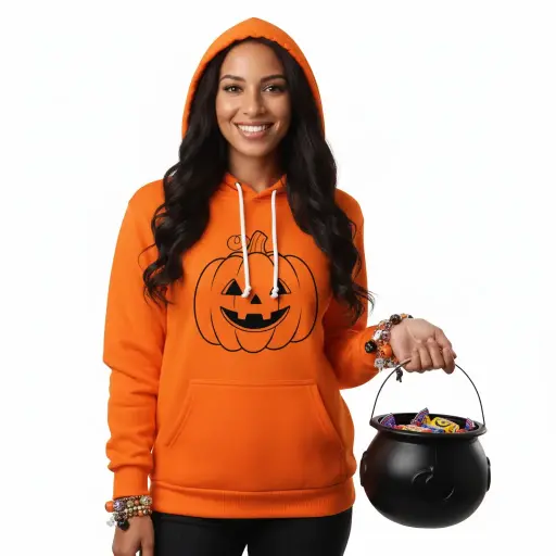 Embossed Pumpkin Hoodie