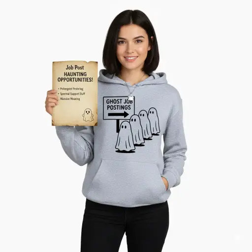 Embossed Ghost Job Posting Hoodie