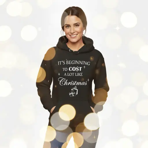 Embossed Cost like a Christmas Hoodie