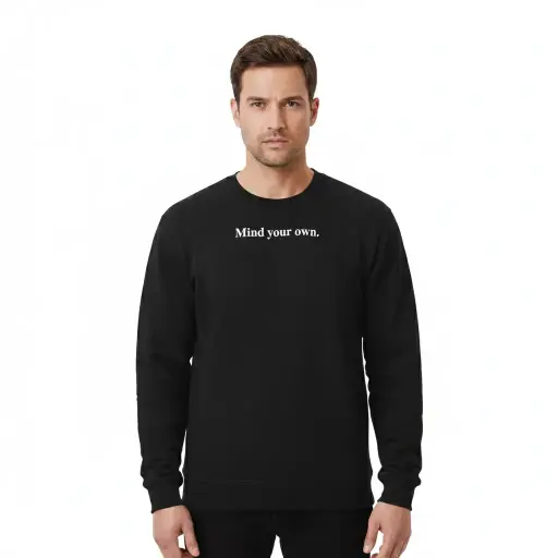 Mind your own. - Embossed Puff Untold Sweatshirt