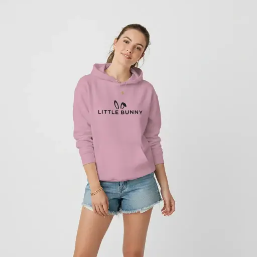 Little Bunny - Embossed Easter Pink Hoodie