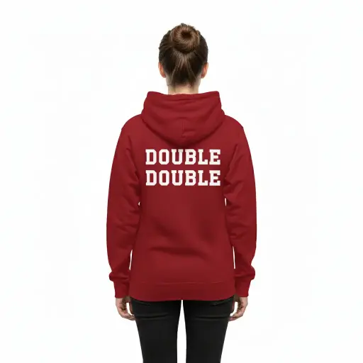 Double Double - Embossed Canada Red Hoodie